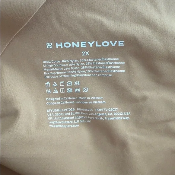 Honeylove Liftwear Tank 2X in Sand NWOT Woman’s Slimming Shapewear - Picture 5 of 5